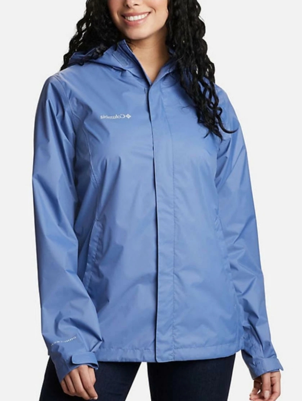 Columbia Womens Blue Timber Pointe II Omni Tech Waterproof Jacket Size Medium
